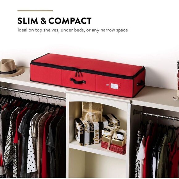 Christmas Wrapping Paper Storage Bag with Interior Pockets - Fits 24 Rolls - Picture 6 of 9